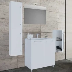 Badmöbel Sets*Pharao24 Melaminbeschichtete Badmöbel Selami