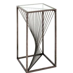 Telefontische|Glastische*Pharao24 Metall Beistelltisch Legiof