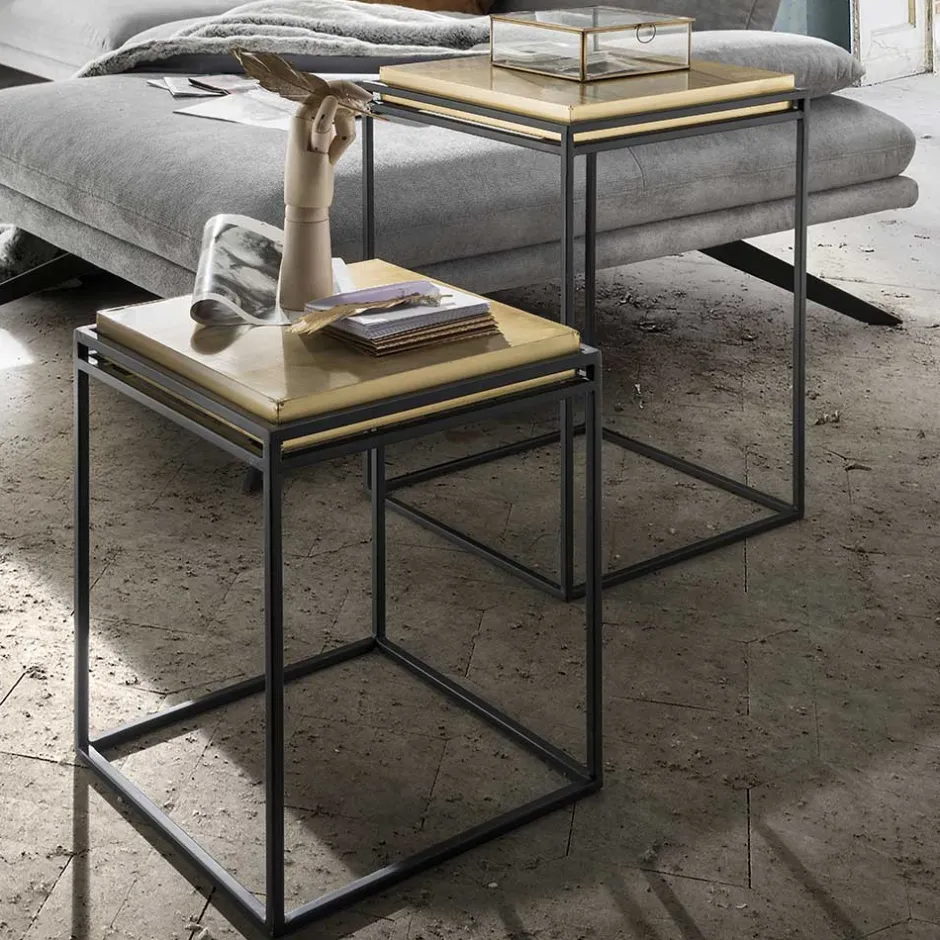 Telefontische*Pharao24 Metall Beistelltische Pila