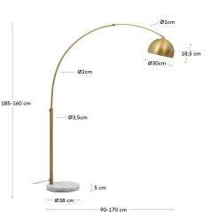 Lampen Und Leuchten*Pharao24 Metall Bogenlampe Diadonna
