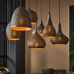 Lampen Und Leuchten*Pharao24 Metall Hängeleuchte Ipolas