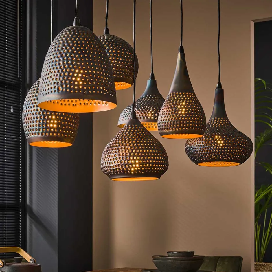 Lampen Und Leuchten*Pharao24 Metall Hängeleuchte Ipolas