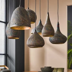 Lampen Und Leuchten*Pharao24 Metall Hängeleuchte Ipolas