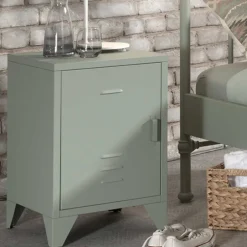 Nachtkommoden|Nachttisch*Pharao24 Metall Nachtschrank Jaisa