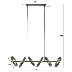 Pharao24 Metall Pendelleuchte Yannick><noscript><img width=