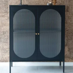 Pharao24 Metall Vitrine Vreneturia> Stauraumvitrinen|Highboards