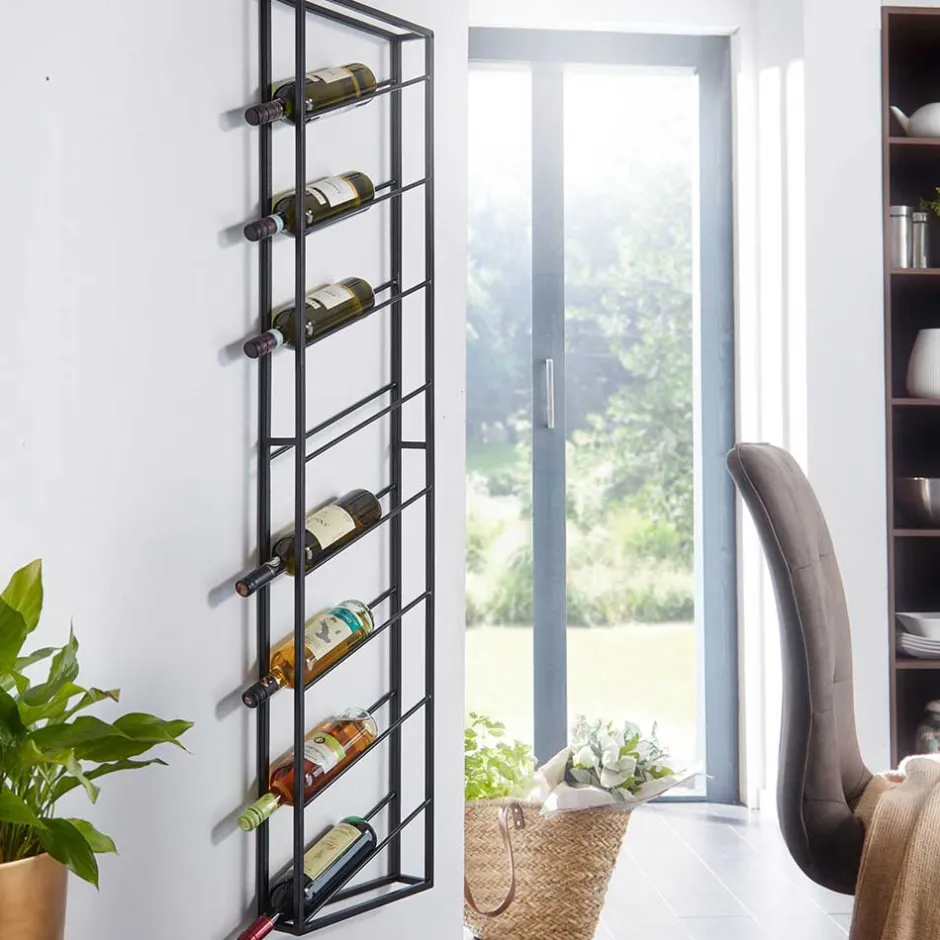 Hängeregale|Wandregale*Pharao24 Metall Wandregal für Flaschen Jerry