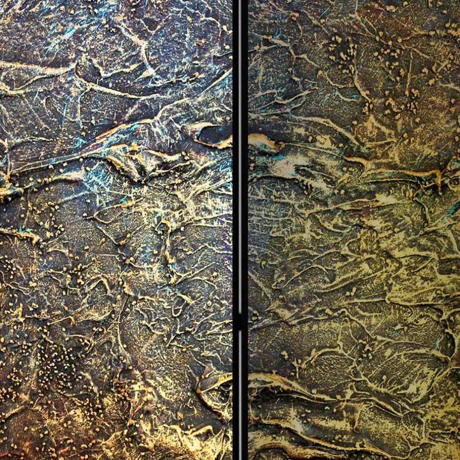 Paravents|Raumteiler*Pharao24 Metalloptik Paravent Cylian