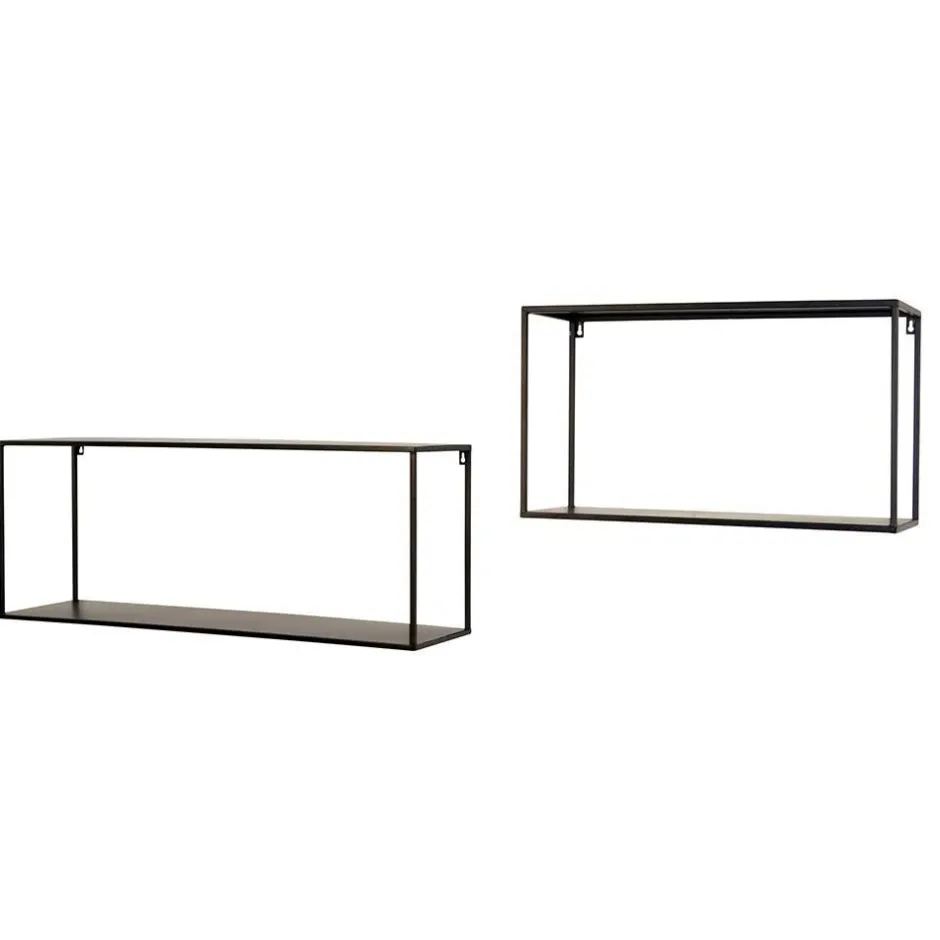 Hängeregale|Wandregale*Pharao24 Metallregale schwarz Neclas