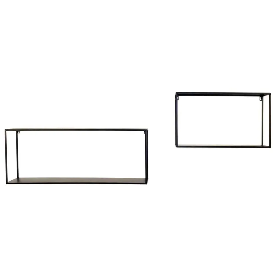 Hängeregale|Wandregale*Pharao24 Metallregale schwarz Neclas