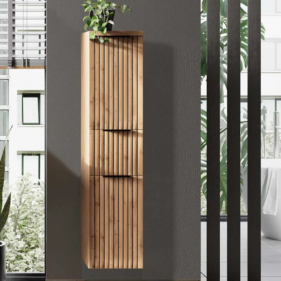 Pharao24 Midibadschrank schmal Cadama> Badezimmerschränke|Bad Hochschränke