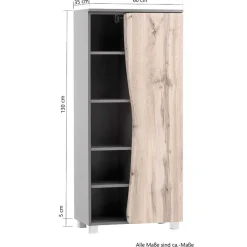 Badezimmerschränke|Bad Hochschränke*Pharao24 Midibadschrank Vressa