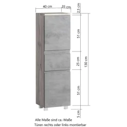 Bad Hochschränke*Pharao24 Midischrank Bad Fregato