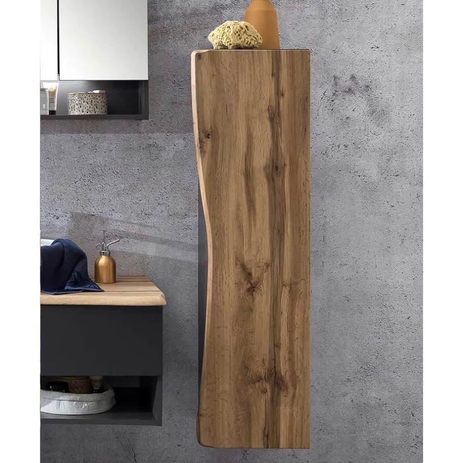 Pharao24 Midischrank Baumkantenoptik Eleon> Badezimmerschränke|Bad Hochschränke