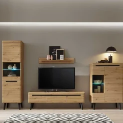 Pharao24 Moderne TV Wohnwand Tomya> Wohnwand 300 Cm