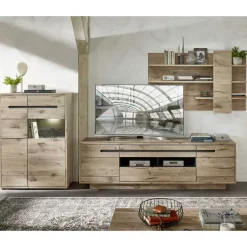 Pharao24 Moderne Wohnwand Griffin> Wohnwand 300 Cm|Moderne Wohnwände