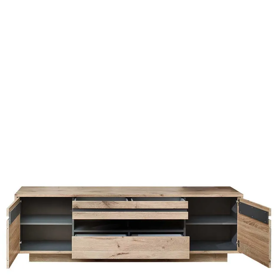 Pharao24 Moderne Wohnwand Griffin> Wohnwand 300 Cm|Moderne Wohnwände