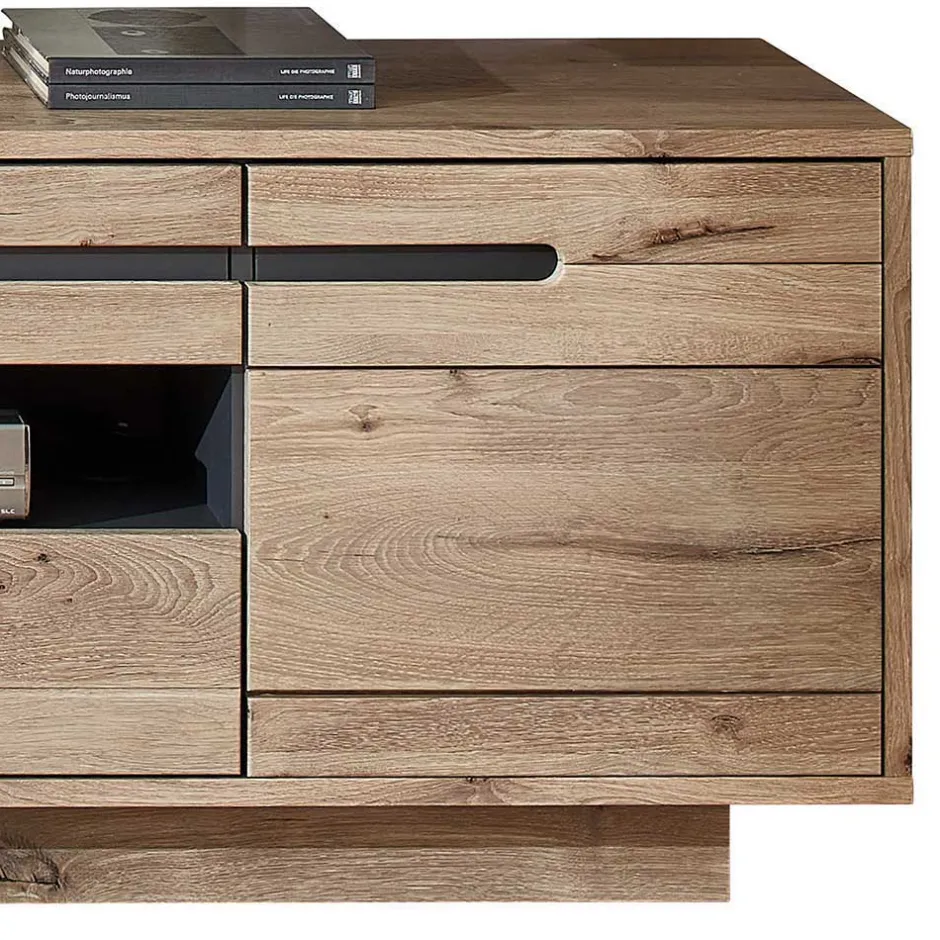 Pharao24 Moderne Wohnwand Griffin> Wohnwand 300 Cm|Moderne Wohnwände