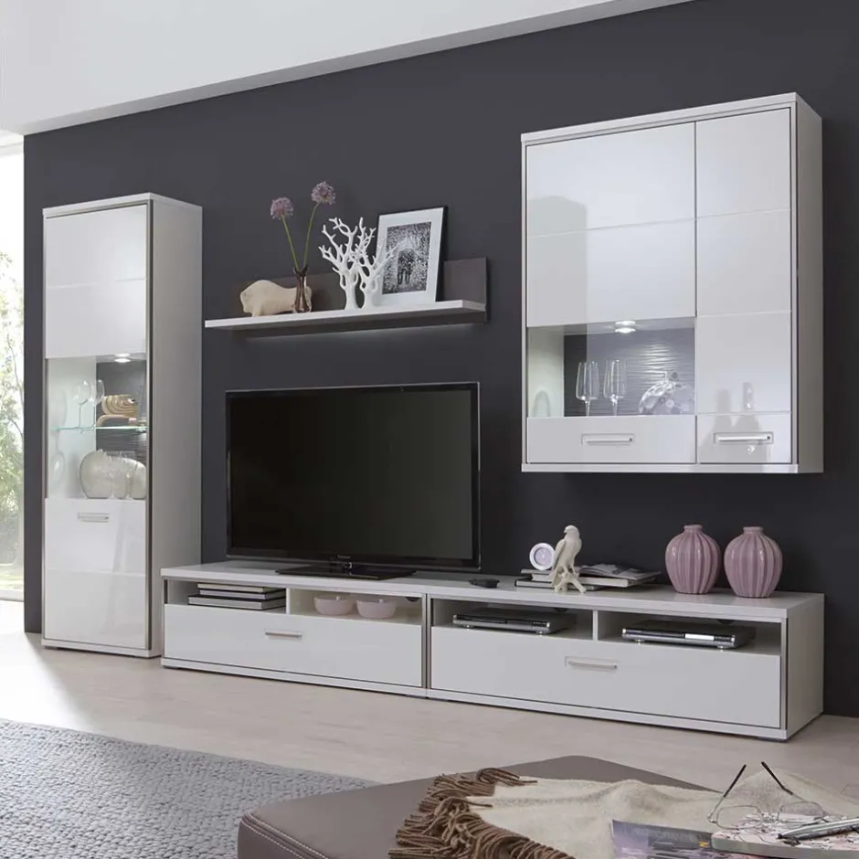 Pharao24 Moderne Wohnwand Lefaria> Moderne Wohnwände|Wohnwand 300 Cm