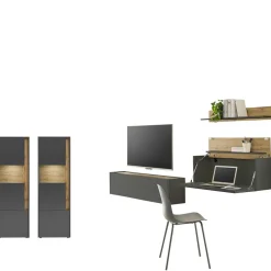 Pharao24 Moderne Wohnzimmermöbel Uzniana> Moderne Wohnwände|Wohnwand 350 Cm