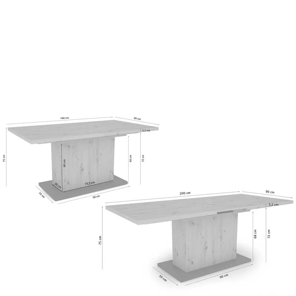 Ausziehtische*Pharao24 Moderner Ausziehtisch Bagherio