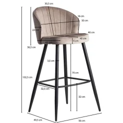 Pharao24 Moderner Barstuhl Kildare><noscript><img width=