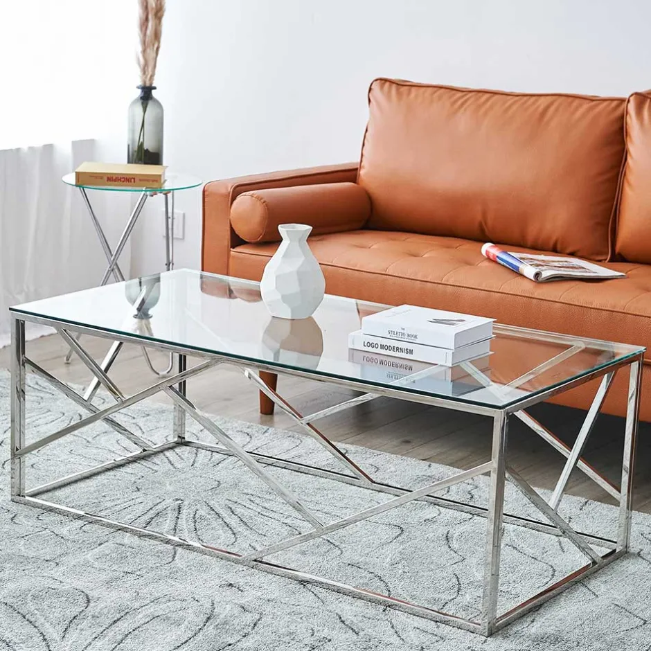 Glastische*Pharao24 Moderner Couchtisch Leonira