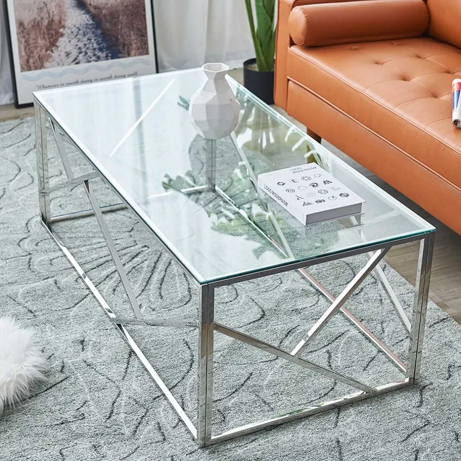 Glastische*Pharao24 Moderner Couchtisch Leonira