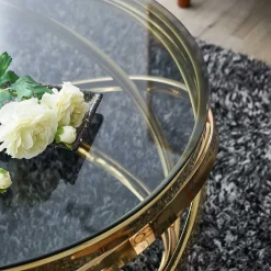 Glastische*Pharao24 Moderner Design Couchtisch Vivien