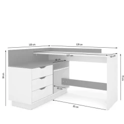 Computertische|Jugendschreibtische*Pharao24 Moderner Eckschreibtisch Clorina