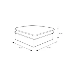 Sitzhocker*Pharao24 Moderner Polsterhocker Eltusa