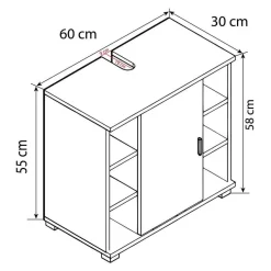 Waschbeckenunterschränke|Bad Unterschränke*Pharao24 Moderner Waschtischunterschrank Panales