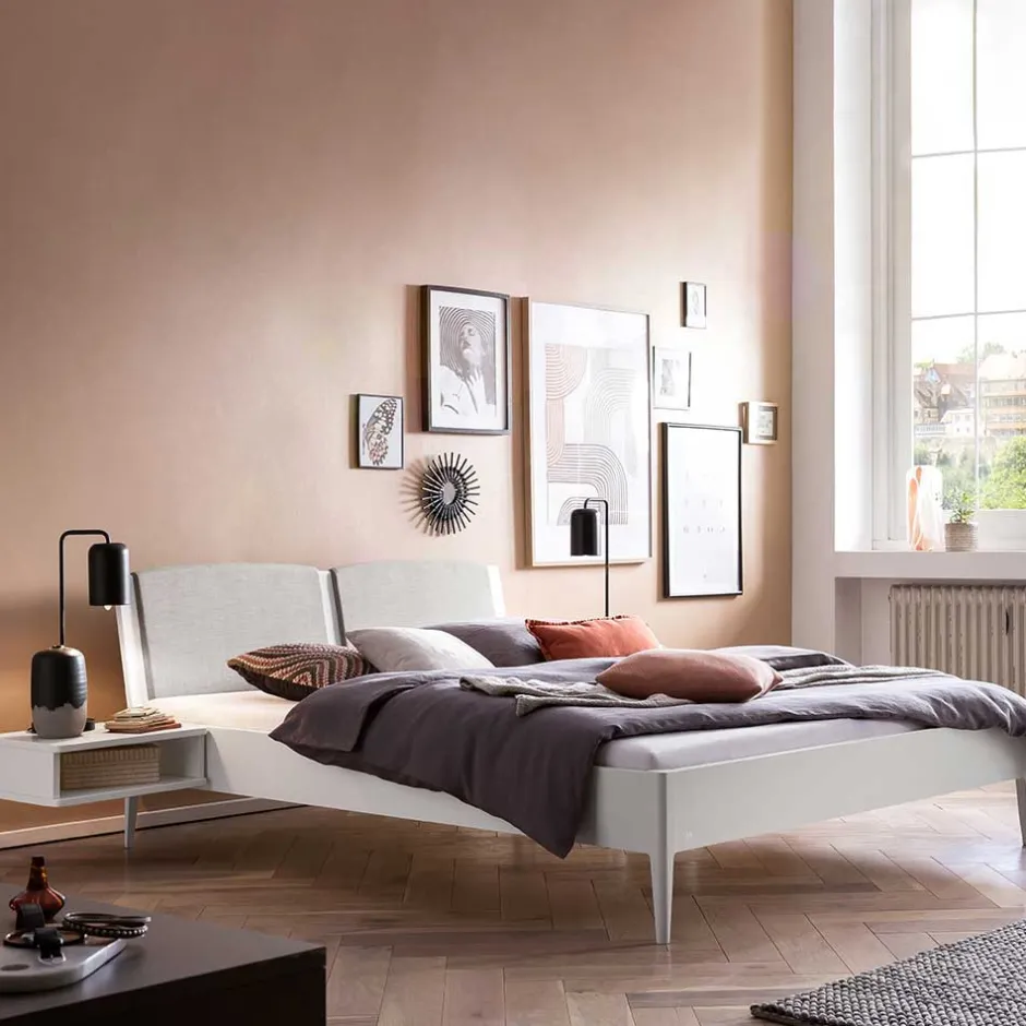 Massivholzbetten*Pharao24 Modernes Doppelbett weiß Chicola