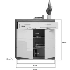 Pharao24 Modernes Garderoben Set Hayoran><noscript><img width=