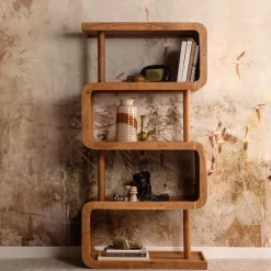 Pharao24 Modernes Holz Regal Swim> Wohnzimmerregale|Massivholzregale