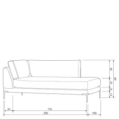 Modulsofas|Einzelsofa*Pharao24 Modul Sofa Chaiselongue Kahilke