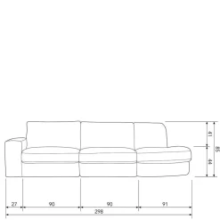 Modulsofas*Pharao24 Modulcouch in Graugrün Karyon