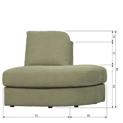 Modulsofas*Pharao24 Modulsofa Abschluss Element rechts Karyon