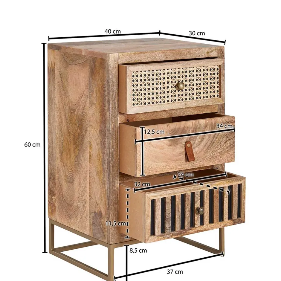 Nachtkommoden|Nachttisch*Pharao24 Nachtschrank Cancano