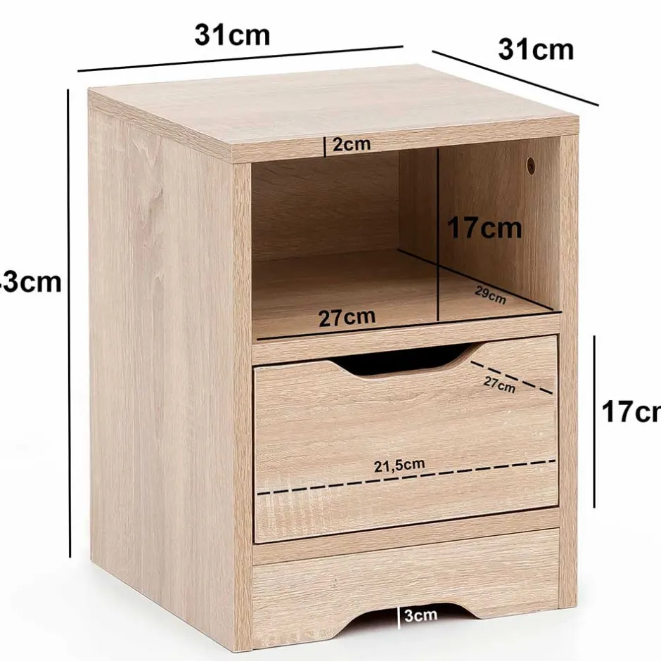 Nachtkommoden|Nachttisch*Pharao24 Nachtschränkchen Vilas