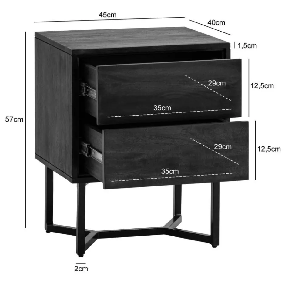 Nachtkommoden|Nachttisch*Pharao24 Nachttisch Kommode Buffalo