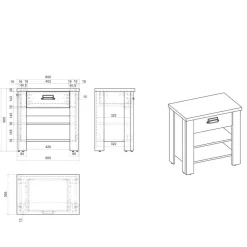 Schlafzimmerkommoden|Nachtkommoden*Pharao24 Nachttisch Studiana