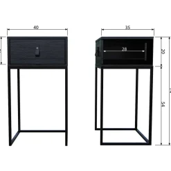 Pharao24 Nachttischkommode Akzento><noscript><img width=