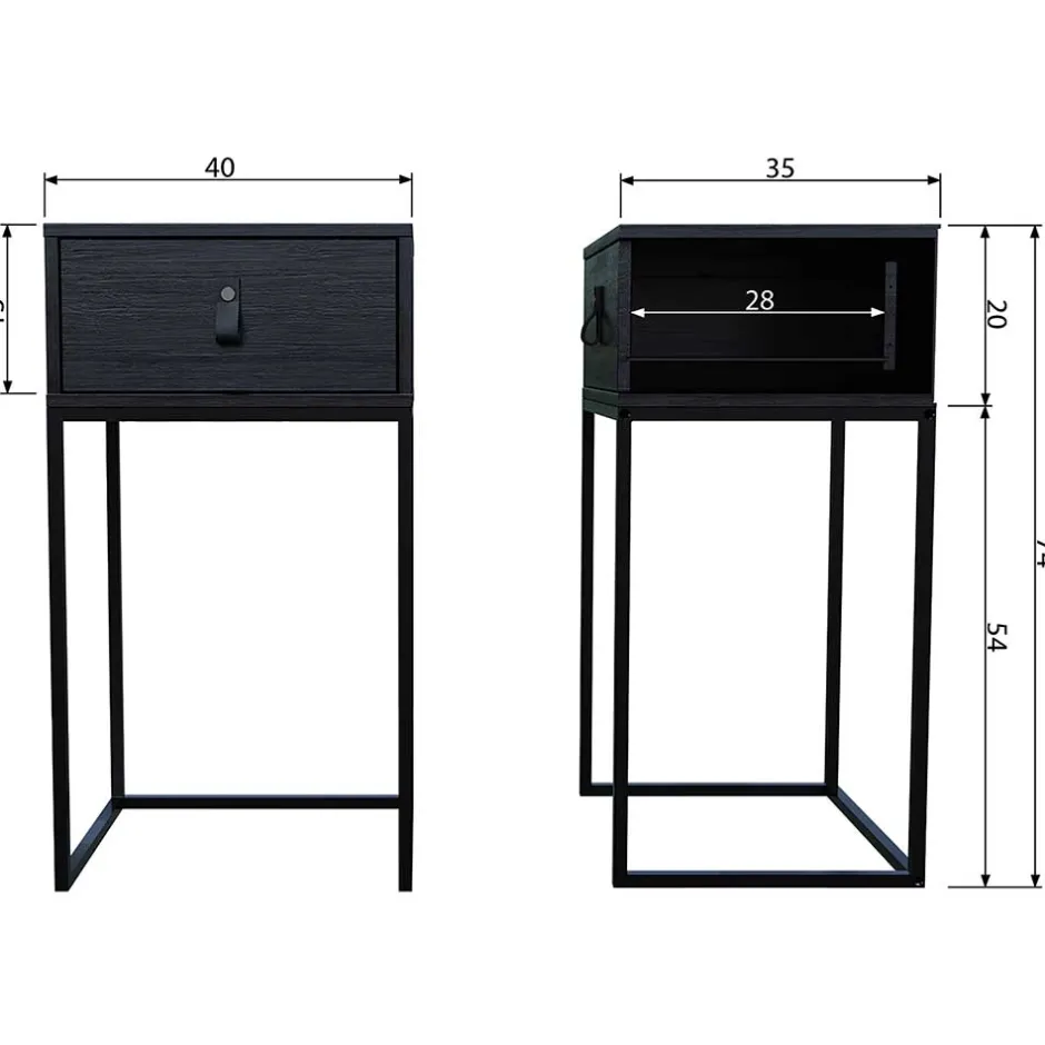 Pharao24 Nachttischkommode Akzento> Nachtkommoden|Nachttisch