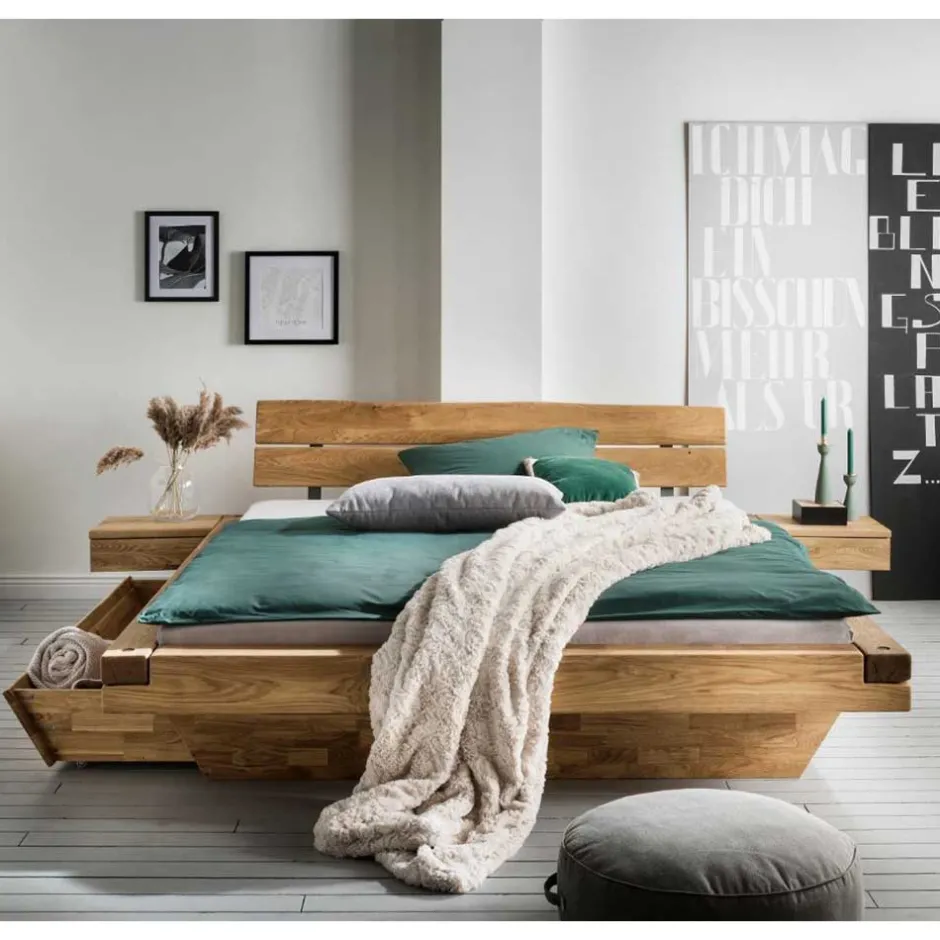 Doppelbetten|Massivholzbetten*Pharao24 Naturholzbett Sanuel