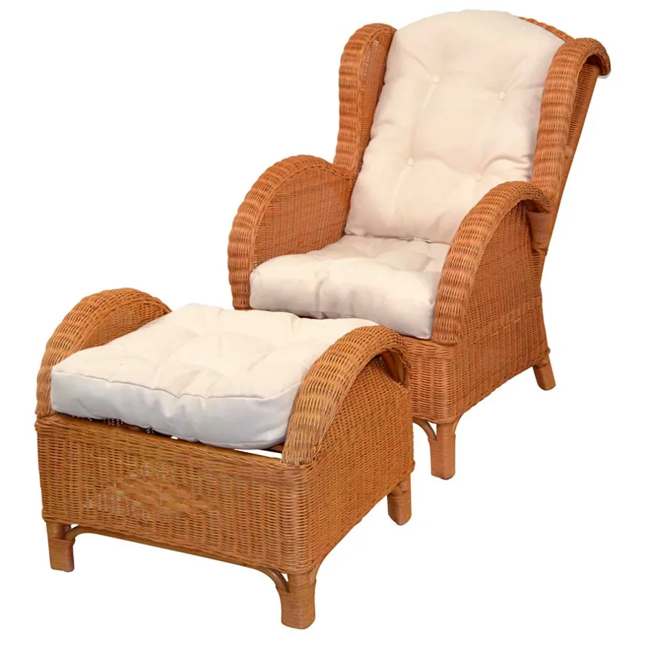 Ohrensessel*Pharao24 Ohrensessel mit Hocker Planconta