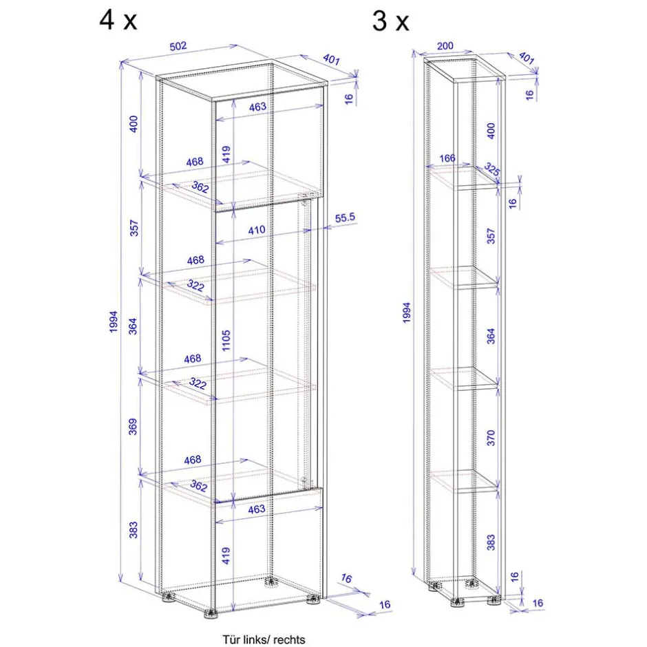 Büromöbel Sets*Pharao24 Ordnerwand Uzniana