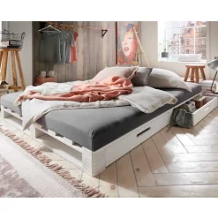 Doppelbetten|Funktionsbetten*Pharao24 Palettenbett Contos