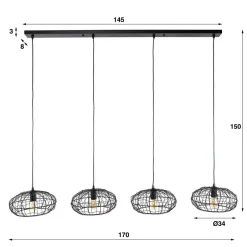 Pharao24 Pendelleuchte Meswin><noscript><img width=