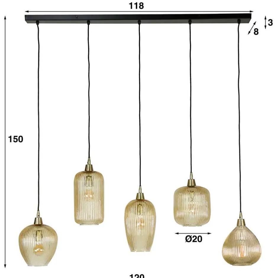 Pharao24 Pendelleuchte Varaldo> Lampen Und Leuchten